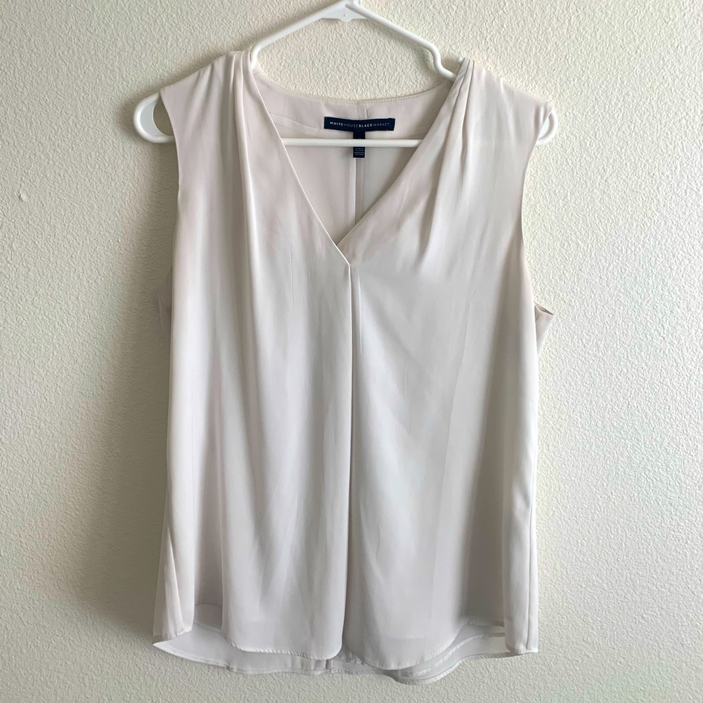 White House Black Market Single-Pleat Shell